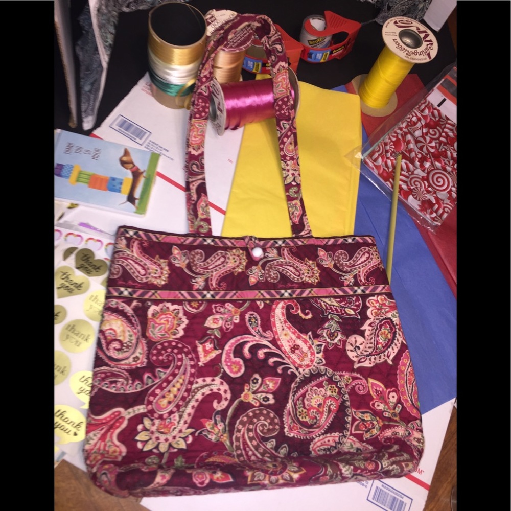 Vera Bradley’s Red & Pink Paisley Tote